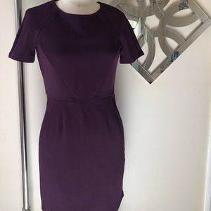 Purple plum short sleeve dress